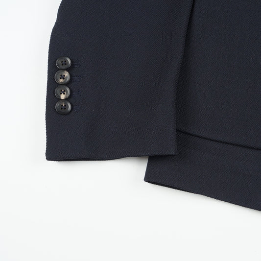 - Textured Wool Jacket - Navy