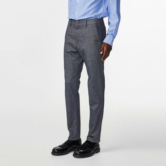 - Theo Tailored Slim Fit Trousers - Navy