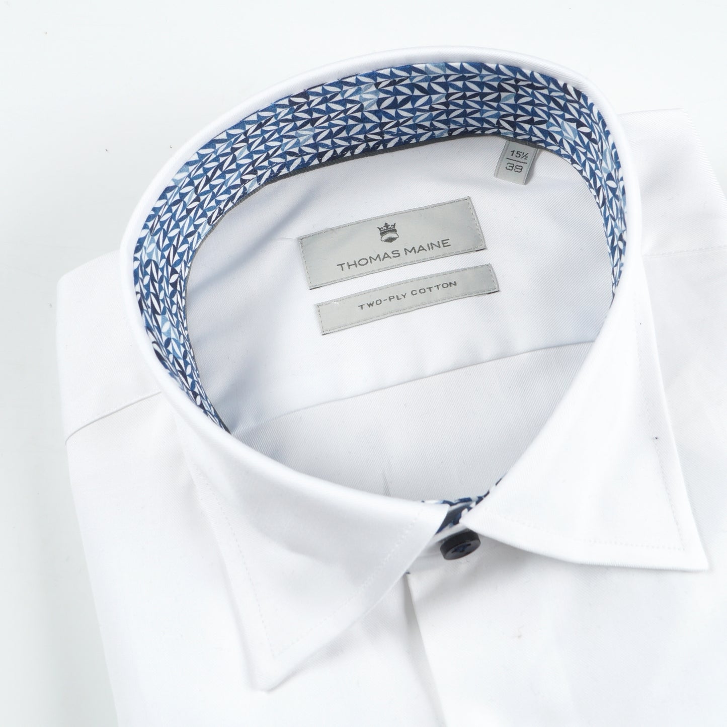 Geometric Inlay Shirt - White