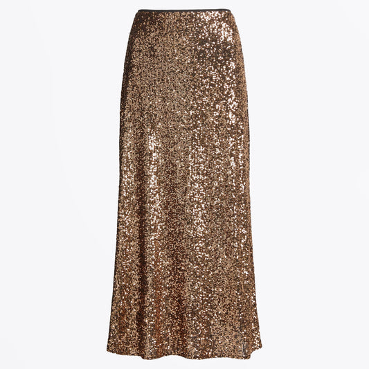 - Scarlett Sequin Maxi Skirt - Gold