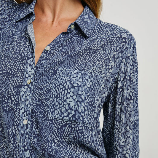 Josephine Shirt - Navy Python