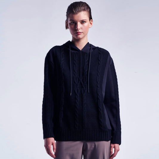 - Compulsive Knitted Sweater - Navy