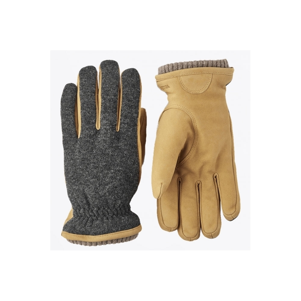 Hestra Noah Nubuck Wool Gloves - Charcoal/Tan