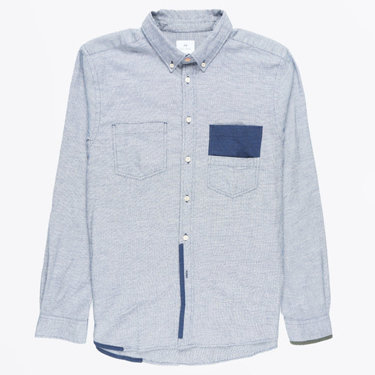 - Small Check Brush Flannel - Blue