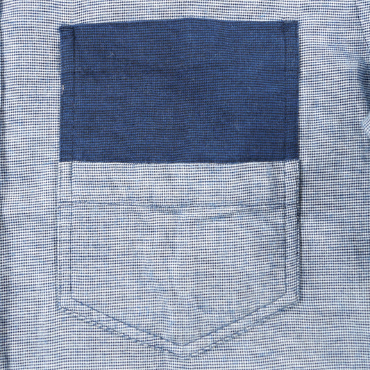 - Small Check Brush Flannel - Blue