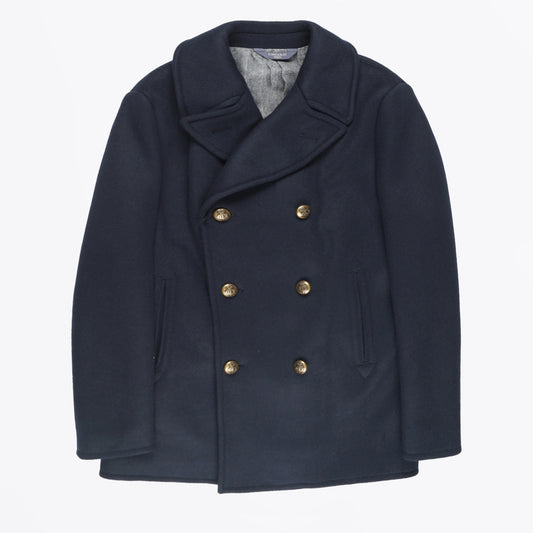 - Wool Mix Peacoat - Navy