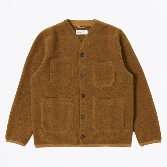 - Cardigan Wool Fleece - Mustard