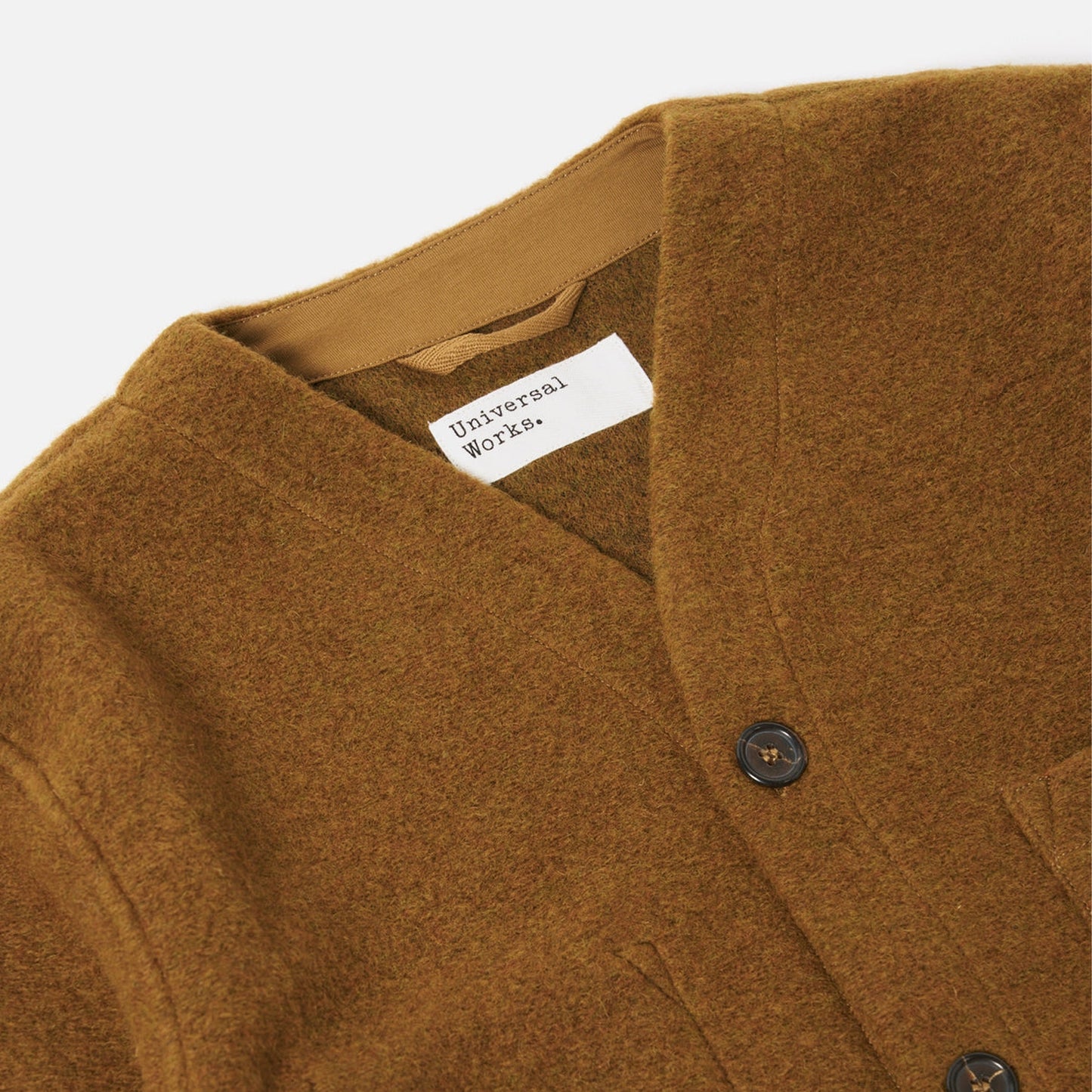 - Cardigan Wool Fleece - Mustard