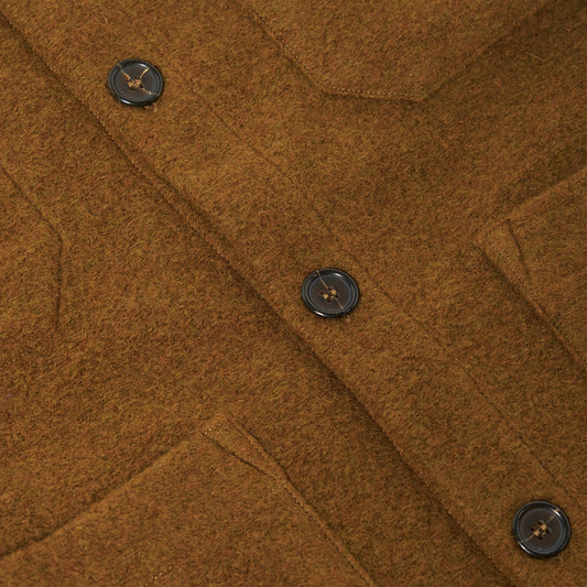 - Cardigan Wool Fleece - Mustard