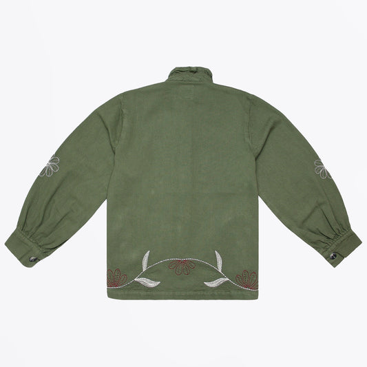 Floral Pablo Jacket - Khaki