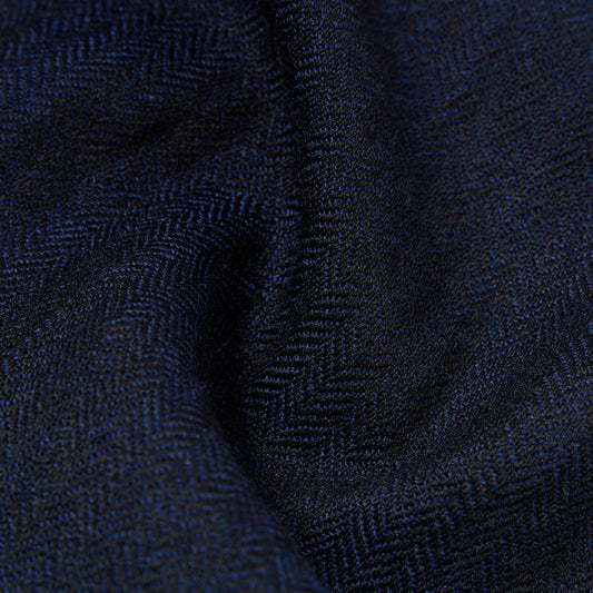 - Border Scarf - Navy