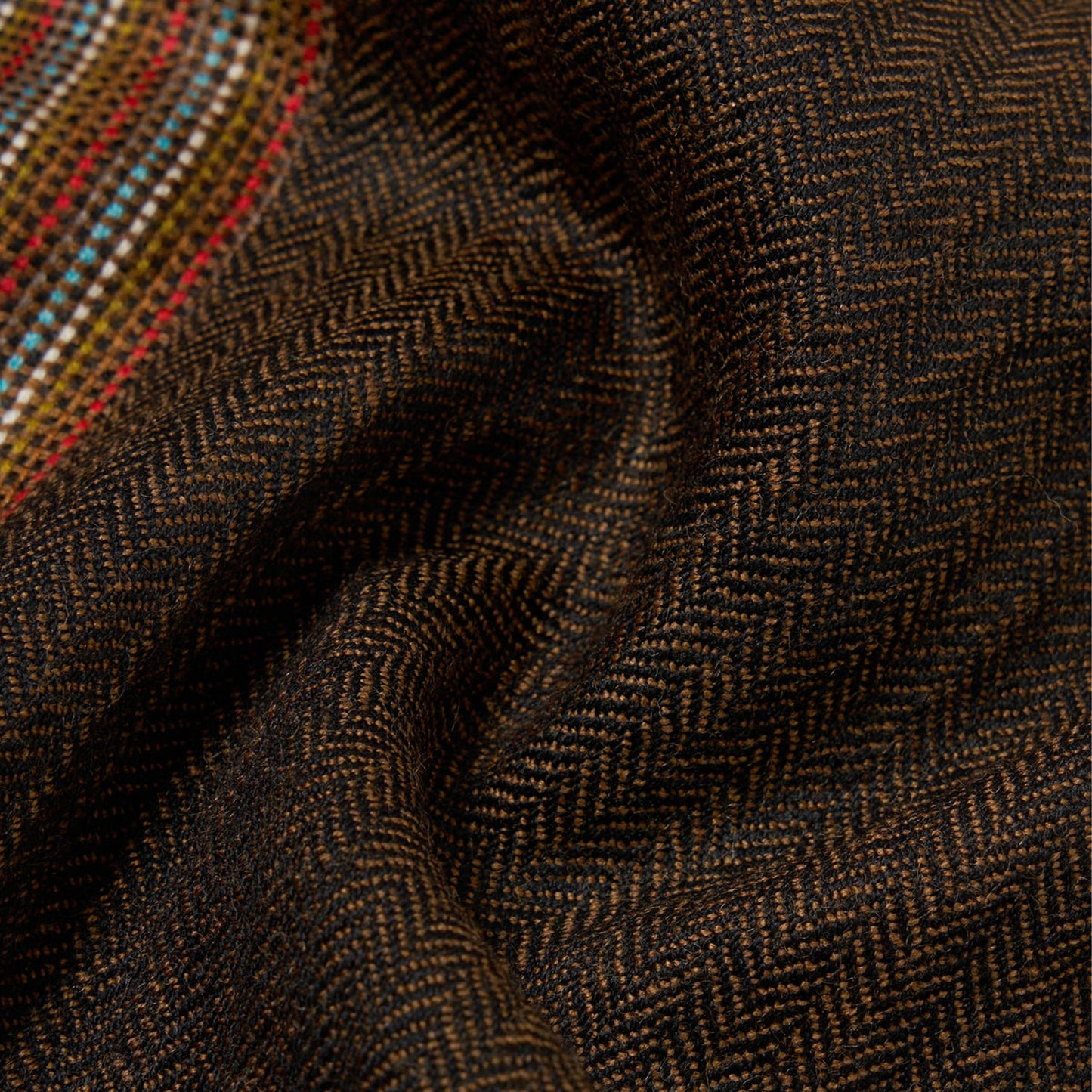 - Border Scarf - Brown