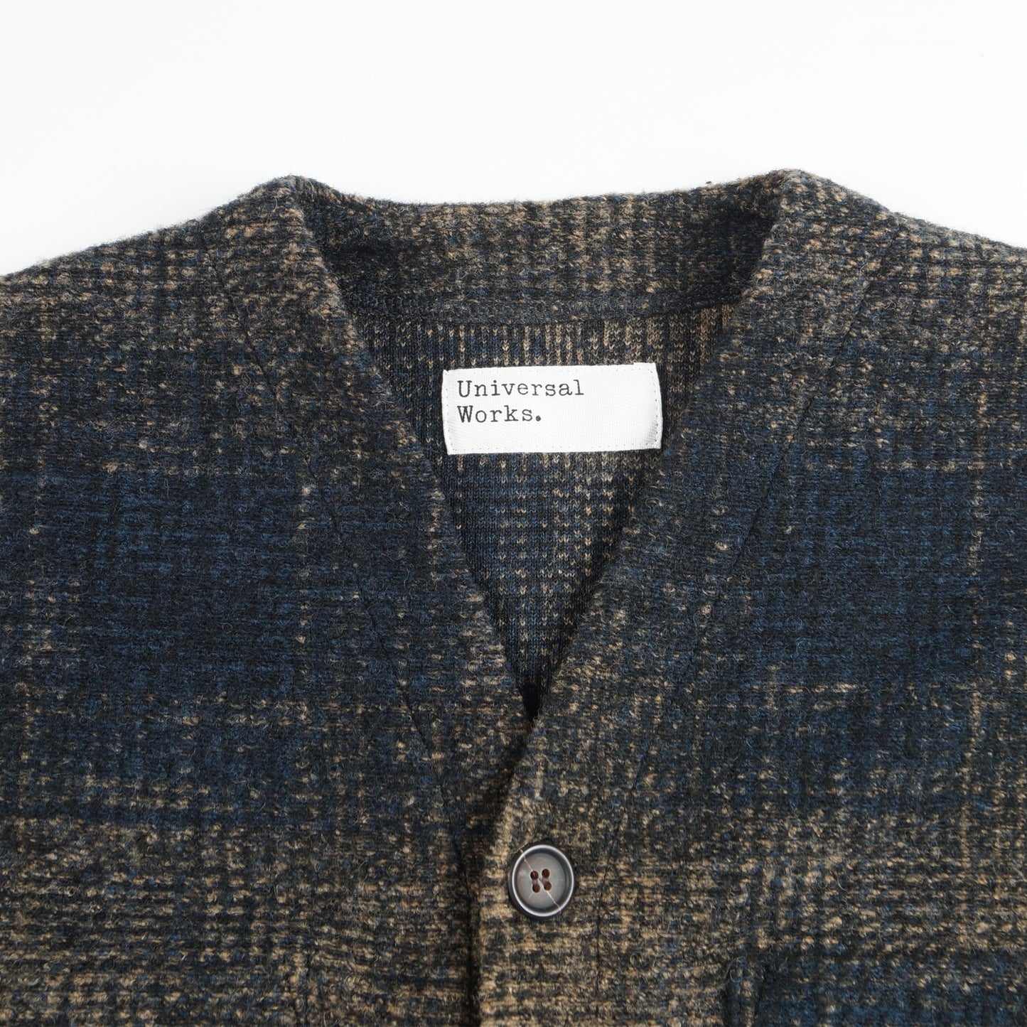 - Cardigan Check Fleece - Navy/Sand
