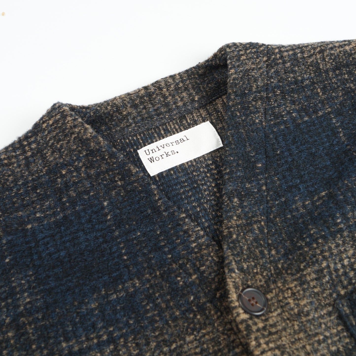 - Cardigan Check Fleece - Navy/Sand