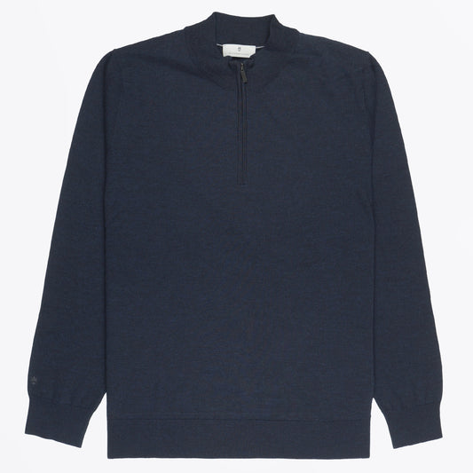 Merino Zip Neck - Navy