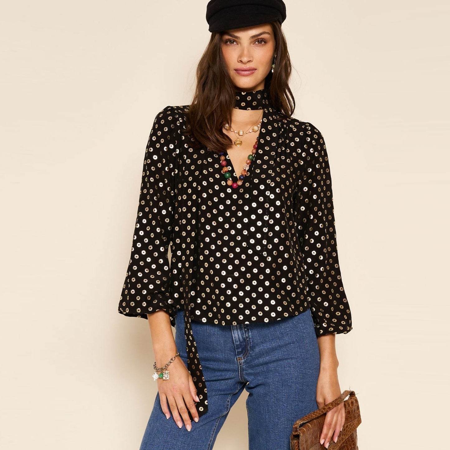 Moss Top - Shibori Gold