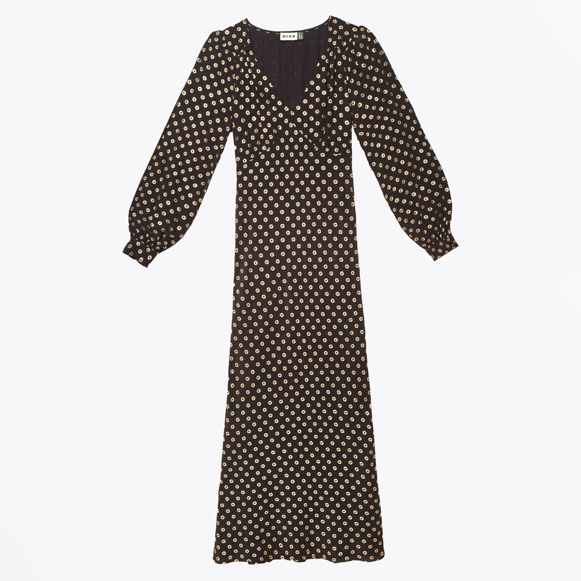 Rixo Mavis Dress - Shibori Gold