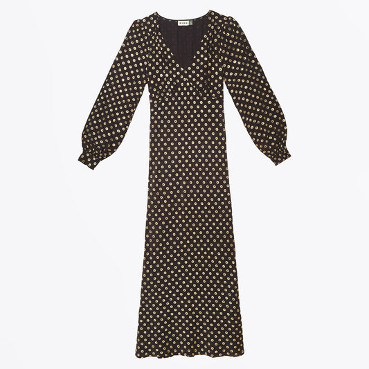 Mavis Dress - Shibori Gold