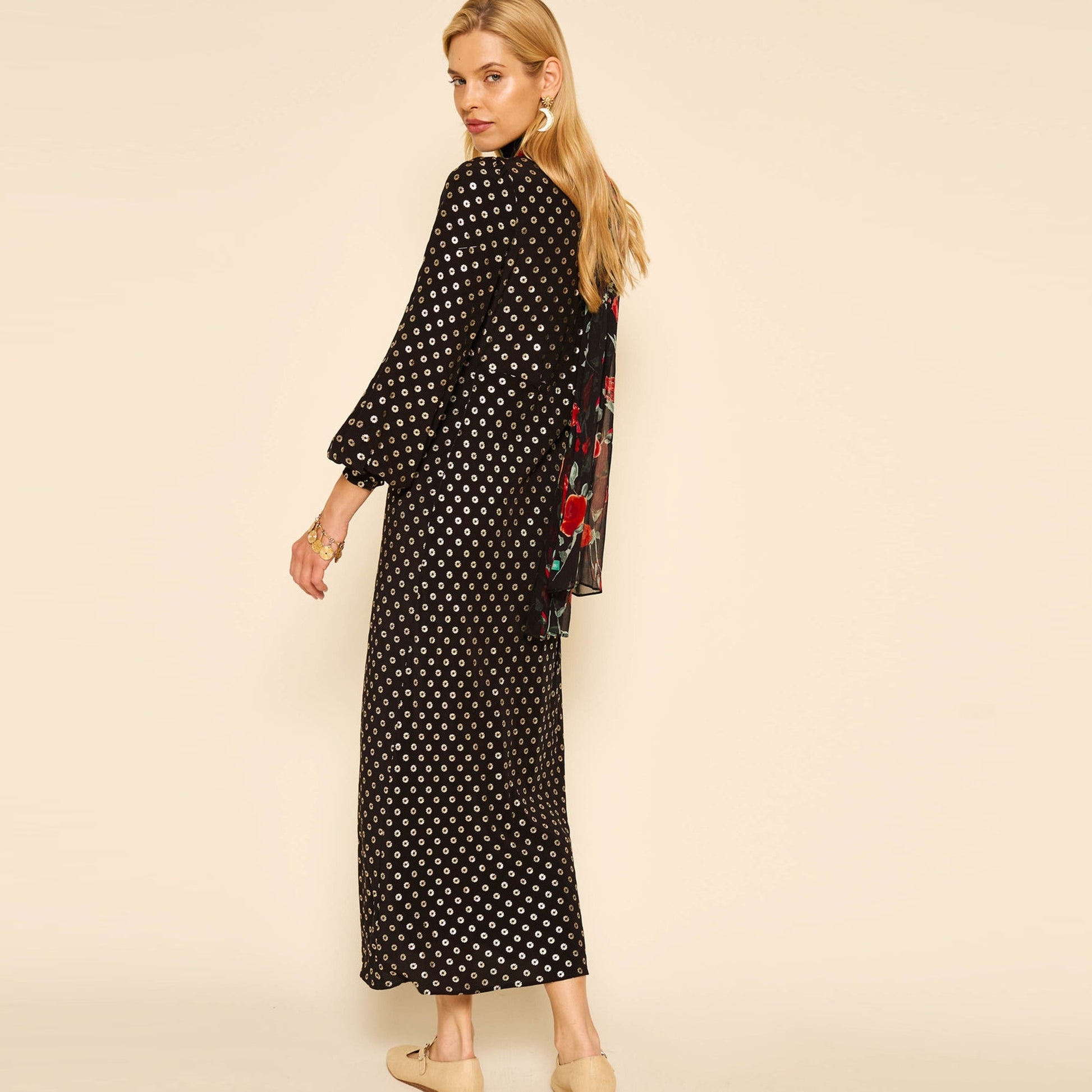 Rixo Mavis Dress - Shibori Gold