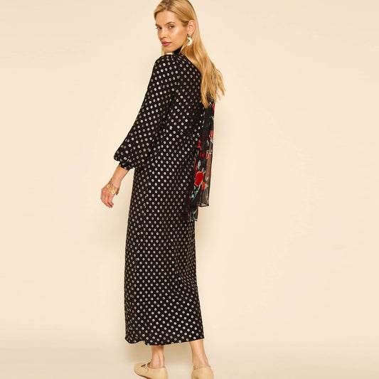 Mavis Dress - Shibori Gold
