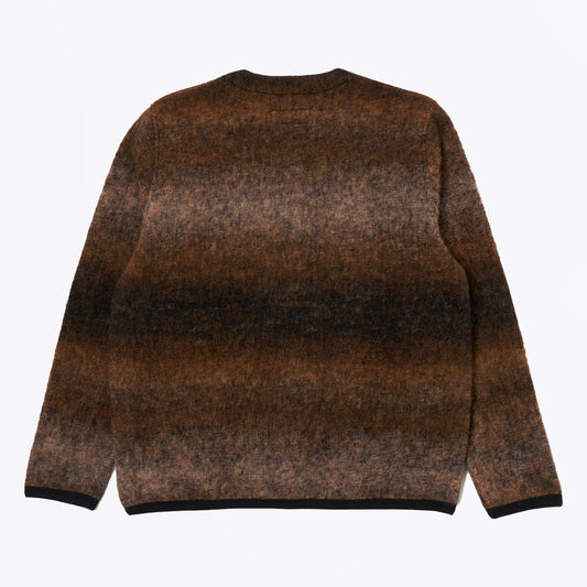 - Ombre Fleece Cardigan - Brown