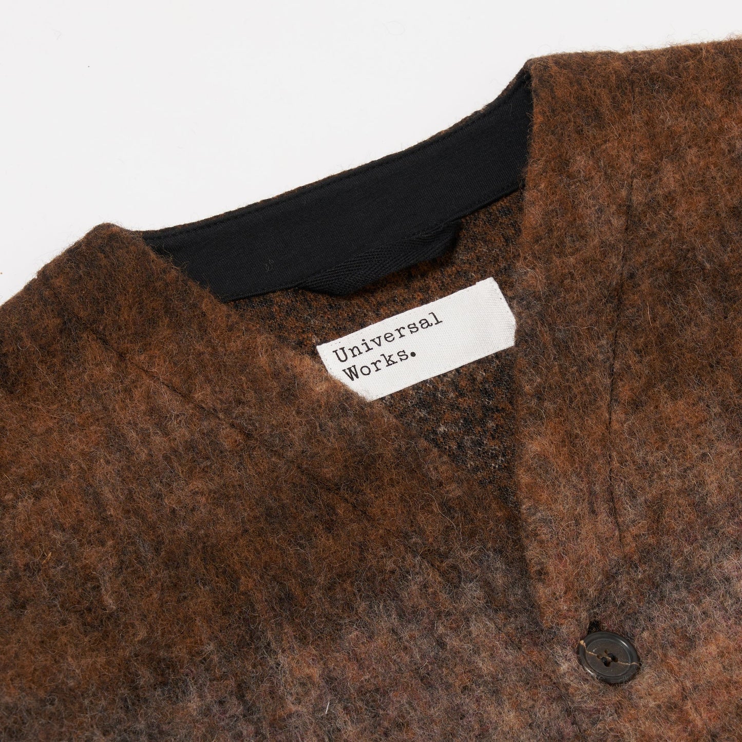 - Ombre Fleece Cardigan - Brown