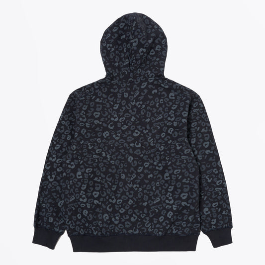 - NY Leopard Brush Back Hoody - Navy