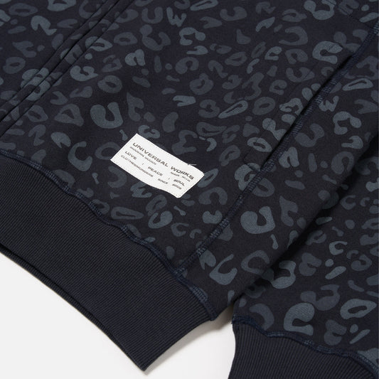 - NY Leopard Brush Back Hoody - Navy