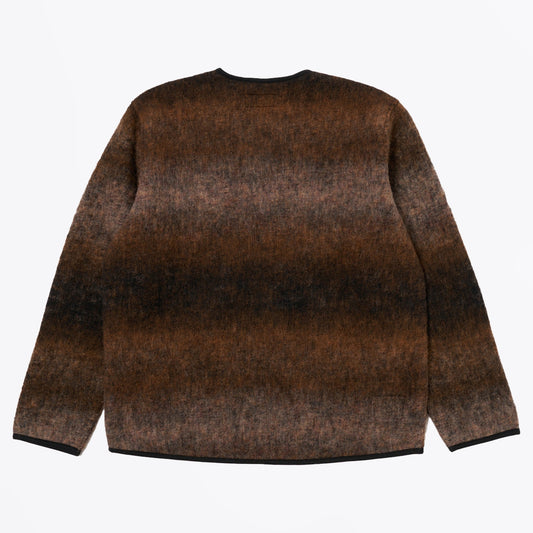 - Zip Liner Jacekt Ombre Fleece - Brown