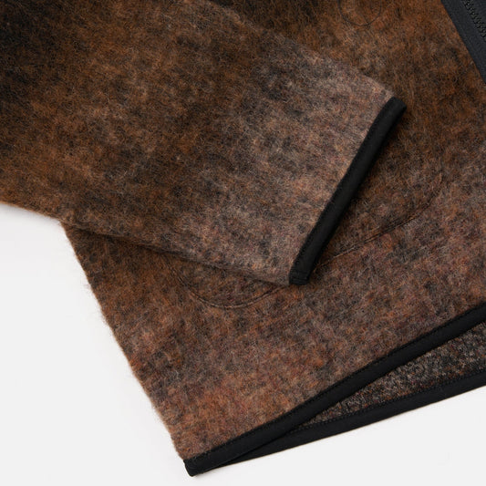 - Zip Liner Jacekt Ombre Fleece - Brown