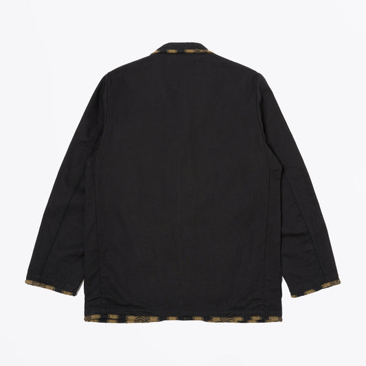 - Bound Twill Blazer - Black/Stripe