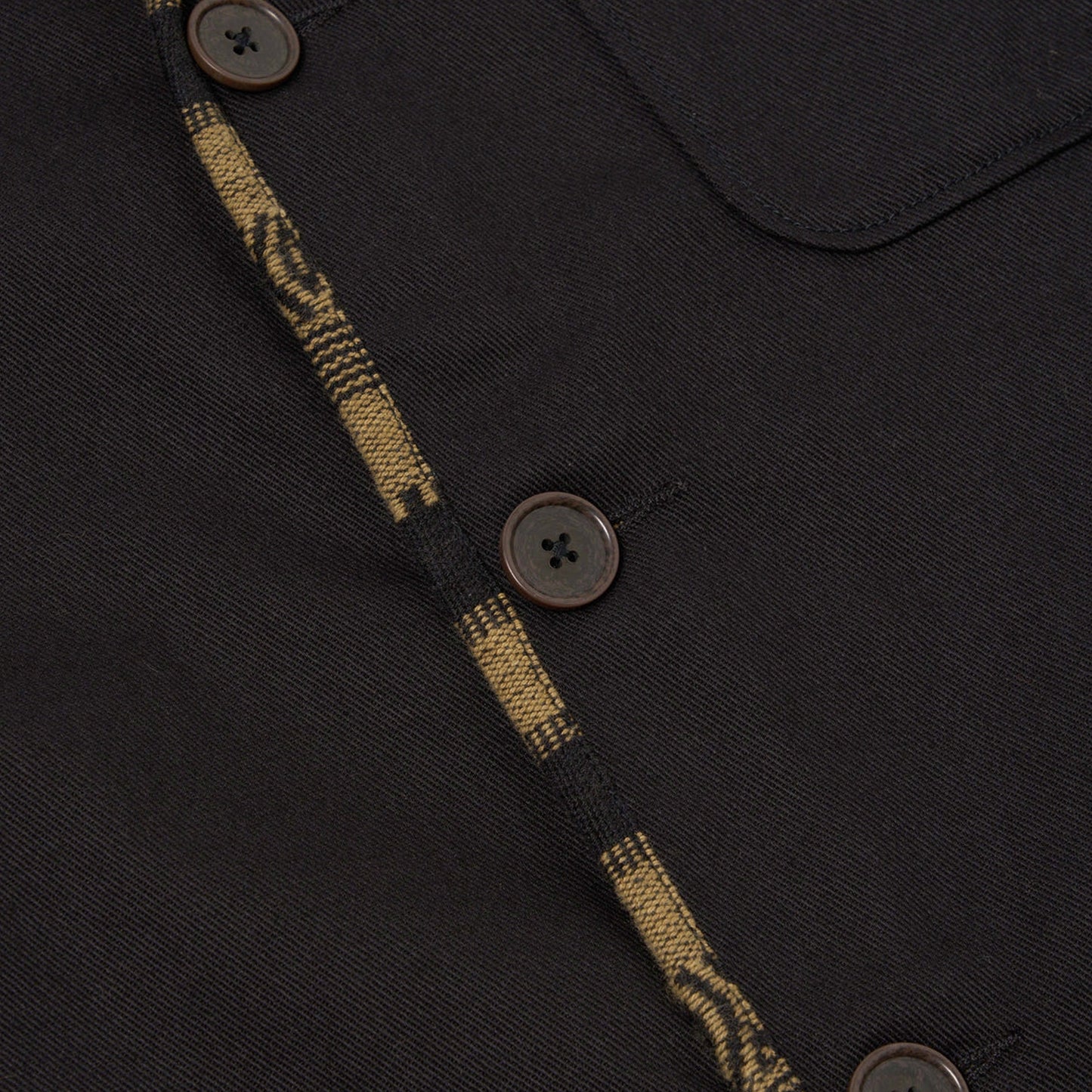 - Bound Twill Blazer - Black/Stripe