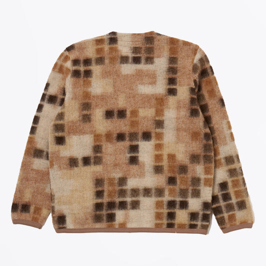 - Mosaic Fleece Cardigan - Sand