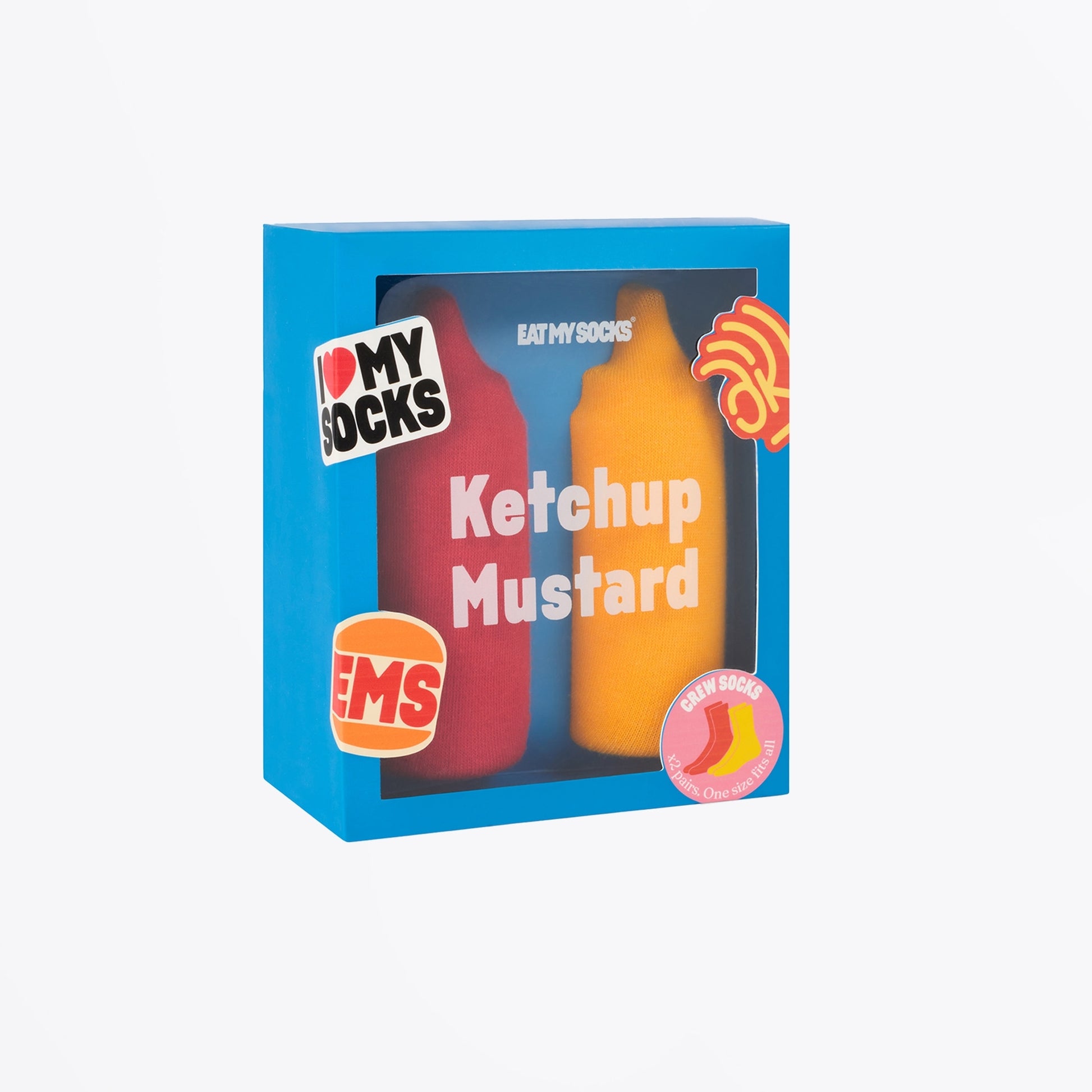 Eat Ketchup and Mustard - 2 Pack Socks