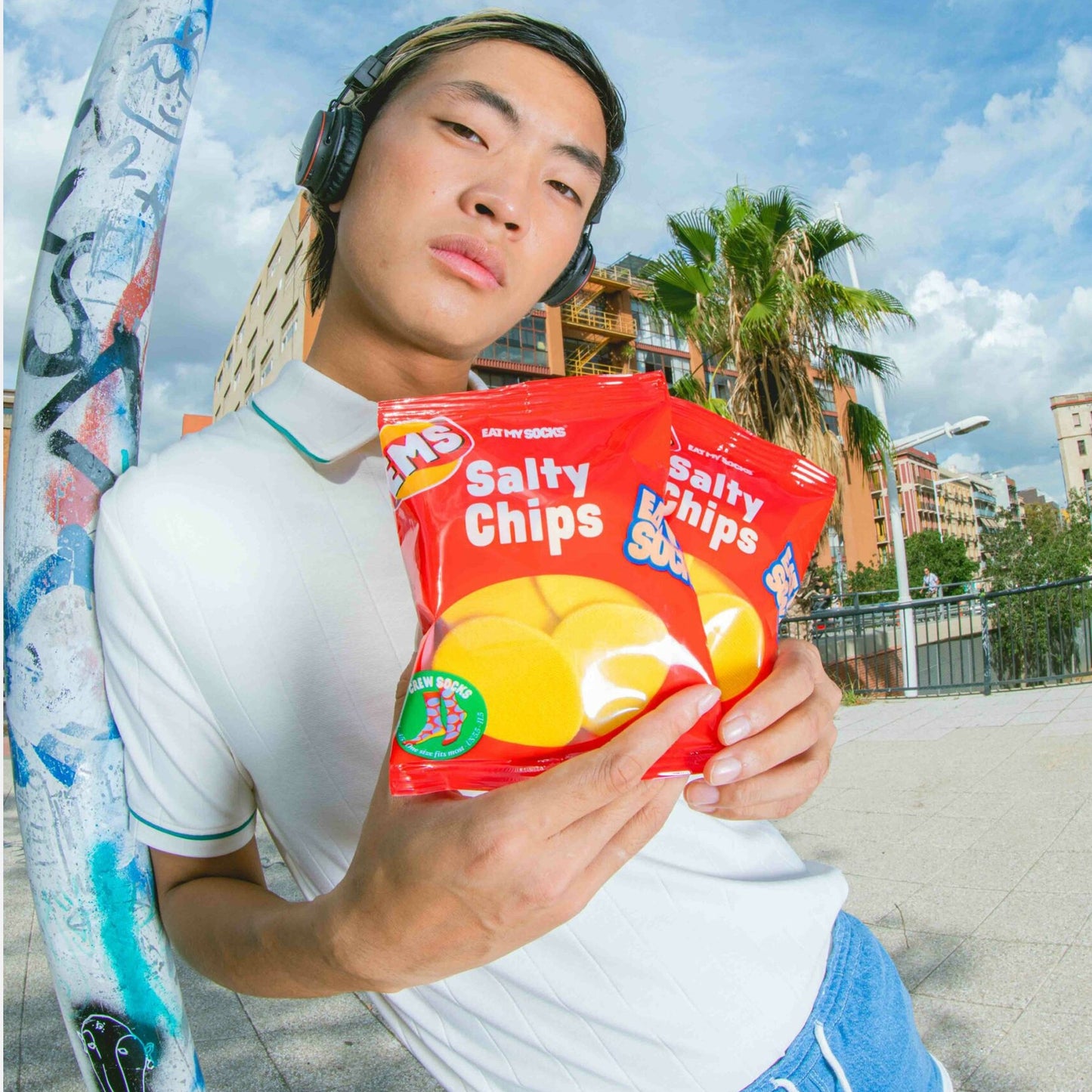 - Salty Chips Red Socks