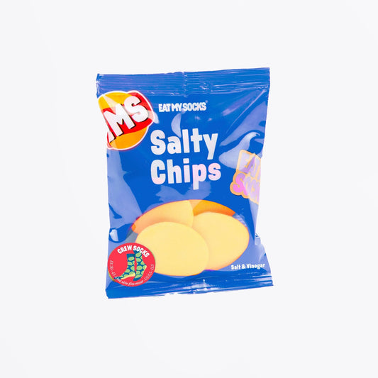 - Salty Chips Blue Socks