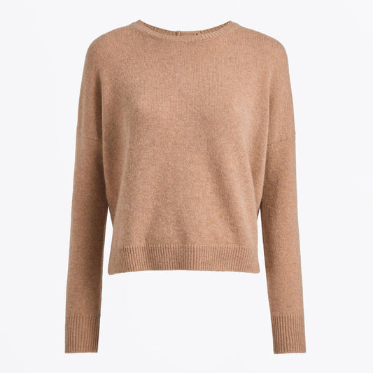 - Lainey Boxy Cashmere Jumper - Camel