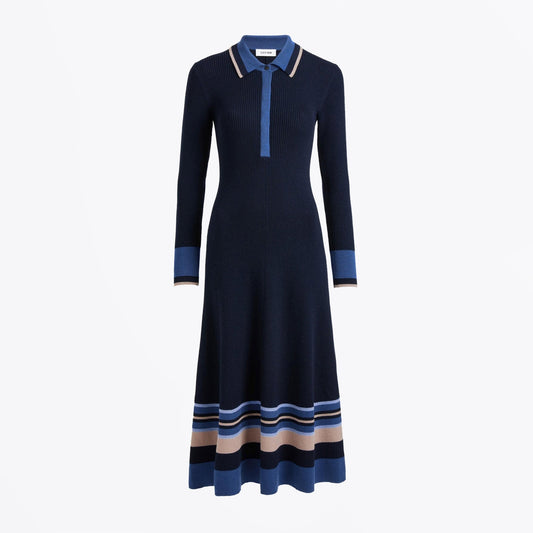 Josie Wool Knit Dress - Navy