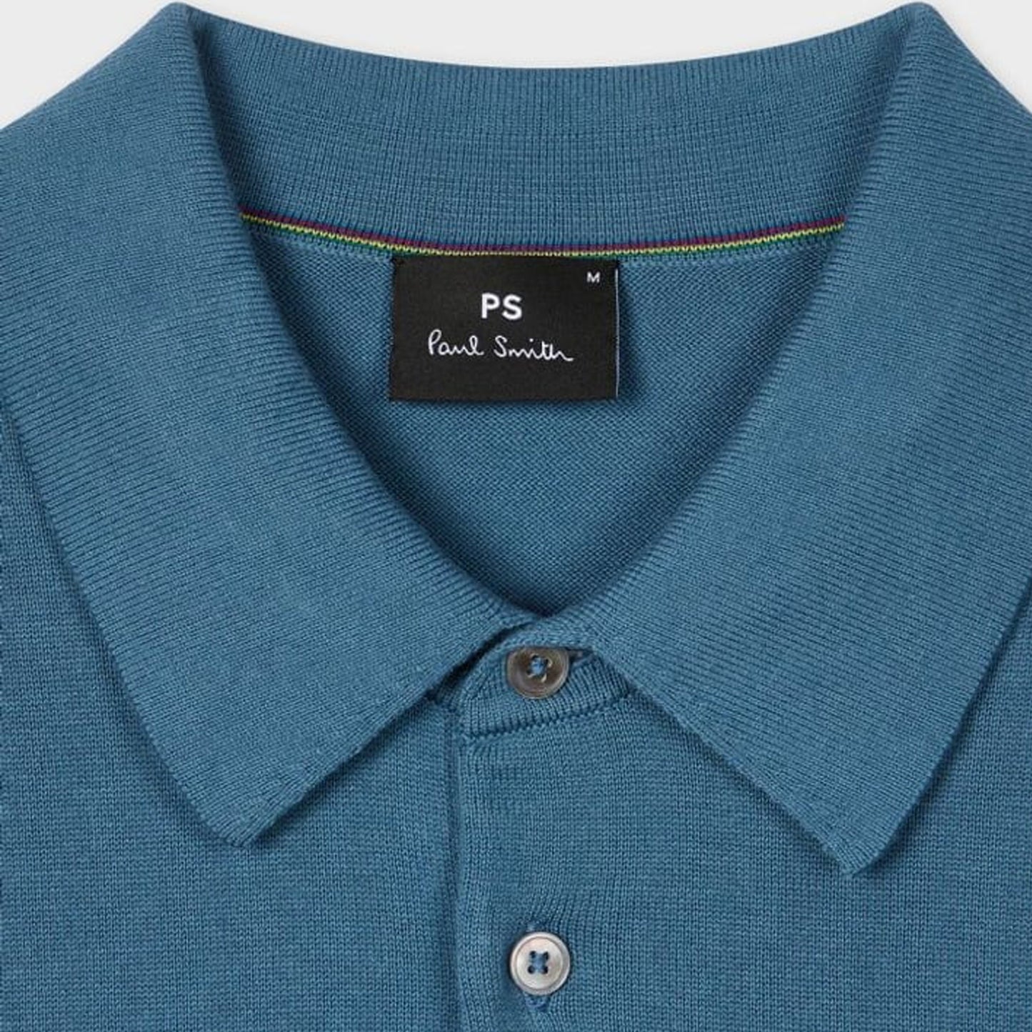 - Cotton Short Sleeve Polo Shirt - Blue
