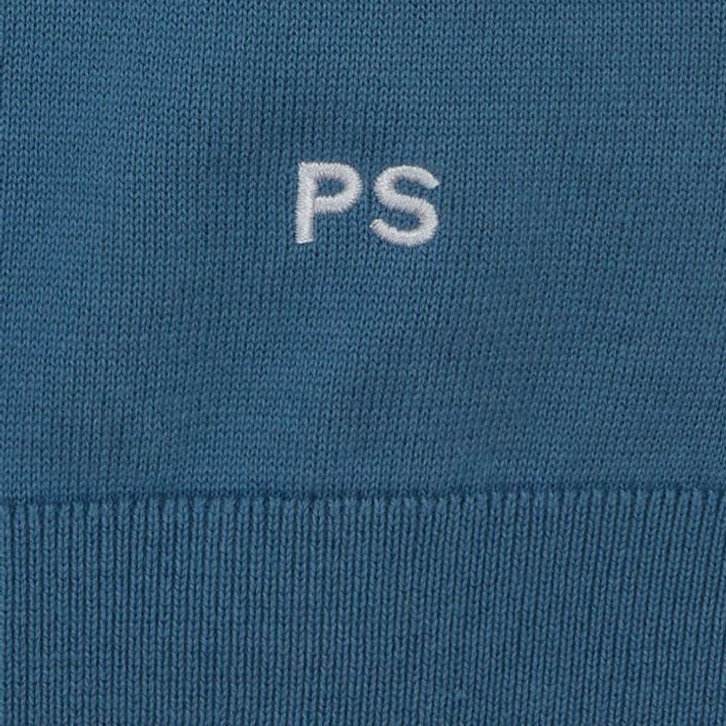 - Cotton Short Sleeve Polo Shirt - Blue