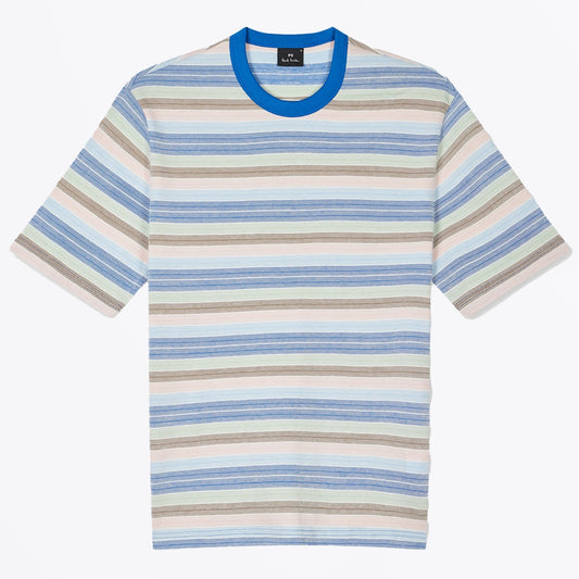 - Pastel Multi Yarn-Dye Stripe T-Shirt