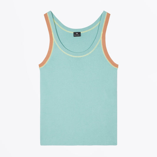 - Knitted Vest - Blue