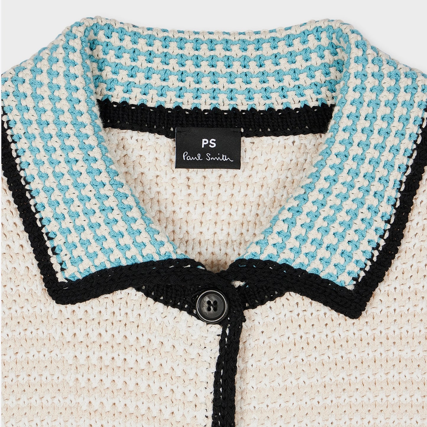 - Cotton Mix Crochet Cardigan - Ivory