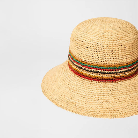 - Signature Stripe Straw Hat