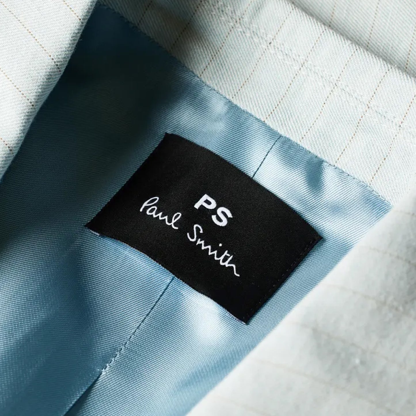 - Cotton Linen Mix Stripe Jacket - Blue