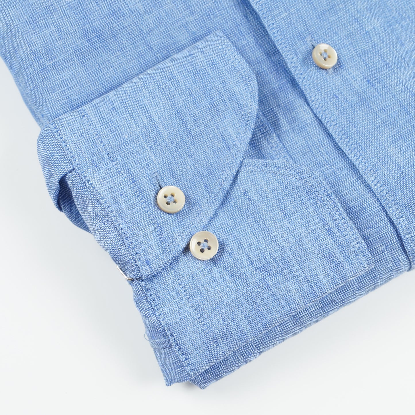 - Laundered Linen Shirt - Blue