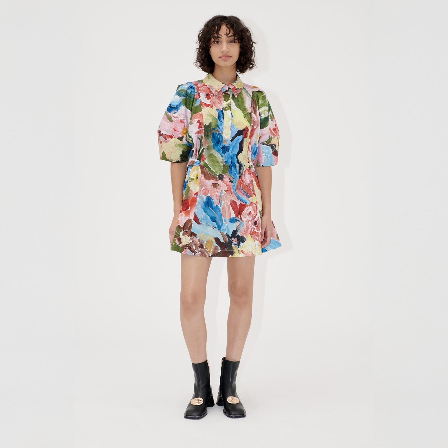 - Cotton Mini Dress - Loves Me, Loves Me Not