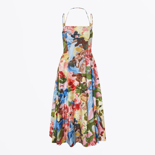 - Cotton Double Strap Dress - Loves Me, Loves Me Not