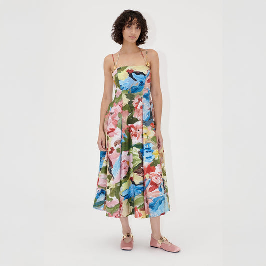 - Cotton Double Strap Dress - Loves Me, Loves Me Not