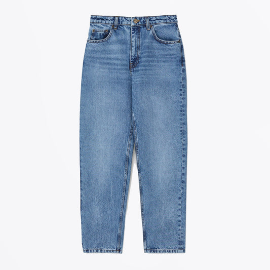 - Allison Cropped Jeans - Worn Mid Blue